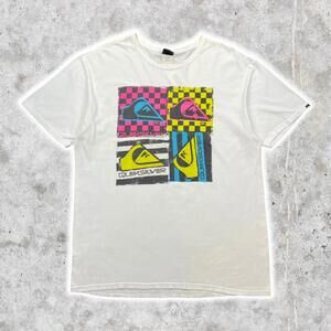 2000's Retro Graffiti Style Quiksilver Graphic T-Shirt